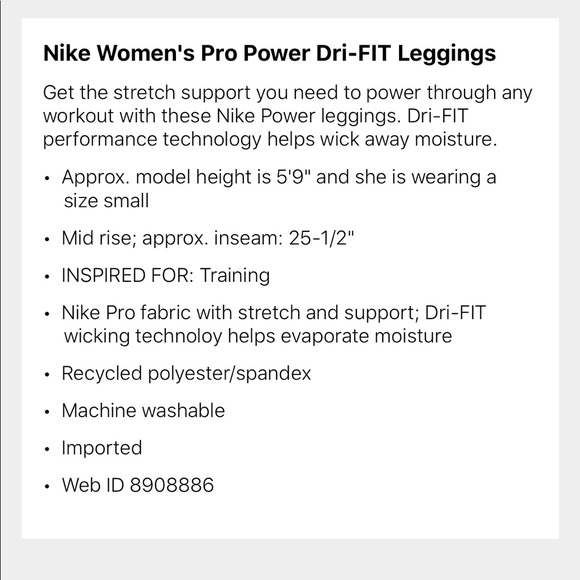 Nike Pro Dri-FIT leggings - Picture 8 of 8